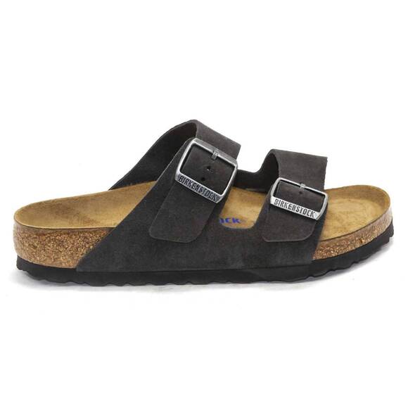 NEW BIRKENSTOCK men\'s arizona soft footbed sandals in velvet gray main image 4